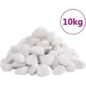 vidaXL Kiezelstenen gepolijst 2-5 cm 10 kg wit