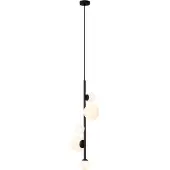 QAZQA Design hanglamp zwart met matglas 5-lichts - Vertical