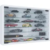 VCM MandosaXL glazen vitrines wandmontage 2 glazen deuren wit.