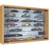 VCM MandosaXL glazen vitrines wandmontage 2 glazen deuren beuken decor.