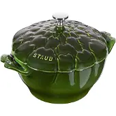 Staub Cocotte, artisjok en basilicumgroen, 22 cm