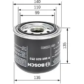 Bosch 0 986 628 253 Luchtdrogersysteem, pneumatisch systeem