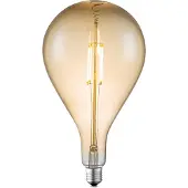 Home Sweet Home Edison Vintage LED filament lichtbron Carbon - Amber - G160 Ovaal - Retro LED lamp - 16/16/29cm - geschikt voor E27 fitting - Dimbaar - 4W 400lm 2700K - warm wit licht