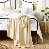 De Witte Lietaer Plaid Snuggly Sand-150 x 200 cm