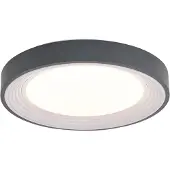 QAZQA Moderne plafondlamp grijs met wit 38cm incl. LED dimbaar RGB - Kanton