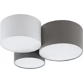 Eglo Pastore Plafondlamp - E27 - 61 cm - Wit/Antraciet/Bruin/Grijs