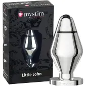 Mystim Little John - kleine elektro anaal plug (zilver)