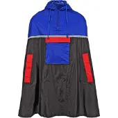 Fischer Fahrrad Unisex, Fietsjassen, Regenponcho Deluxe (Eén maat voor iedereen), Blauw, Zwart, Eén maat voor iedereen
