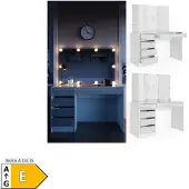 Vicco Sherry Kaptafel met licht – 120 cm met LED-verlichting Wit