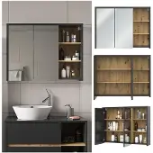 Vicco Viola Badkamerspiegelkast – 100 x 75 cm Artisanaal eiken