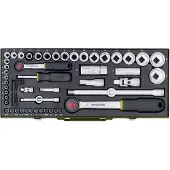 Proxxon 23040 Dopsleutelset Metrisch 1/4 (6.3 mm), 1/2 (12.5 mm) 56-delig