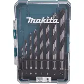 Makita D-77257 Houtborenset Ø 3-10mm in Cassette - 8-delig