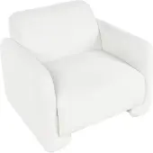 Beliani SALAND - Fauteuil - Wit - Polyester
