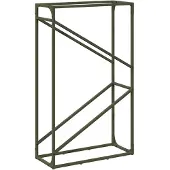 vidaXL Brandhoutrek 60x25x100 cm koudgewalst staal olijfgroen