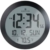 Marathon Wandklok met temperatuur- en datumweergave - Miami