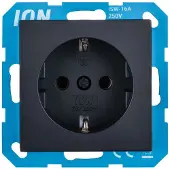 ION Industries Wandcontactdoos | RA V1/J1 Mat Zwart