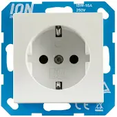 ION Industries Wandcontactdoos | RA met Aanraakbeveiliging V1/J1 Mat Alpin Wit