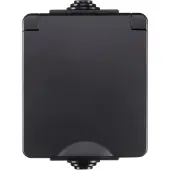 ION Industries Wandcontactdoos | Opbouw IP55 Zwart