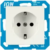 ION Industries Wandcontactdoos | RA met Aanraakbeveiliging E1 Mat Alpin Wit
