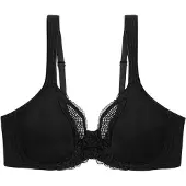 Triumph Niet voorgevormde bh Modern Lace+Cotton | Maat: 95E | Kleur: Zwart