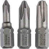 Bosch Powertools bitset 1/4 maxgrip - PH1.PH2.PH3 - 3 stuks
