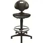 Topstar kruk Tec 20, met verchroomde voetring, met steldoppen, zwart