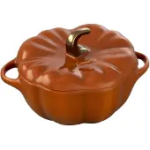 Staub serveerpan pompoen ø 12 cm 500 ml keramiek oranje