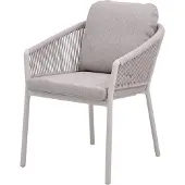 AVH-Collectie Joshua dining tuinstoel rope aluminium latte zand