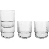 Sagaform blanke waterglazen 4-pack Helder