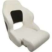 Jero Marine Flip Up Bootstoel 61x55x76cm Carbon Look Wit-Zwart