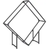 vidaXL Brandhoutrek 100x25x100 cm koudgewalst staal antracietkleurig