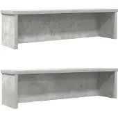 vidaXL Keukenrekken stapelbaar 2 st 50x15x16 cm betongrijs