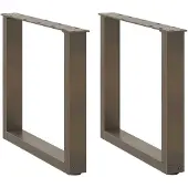 vidaXL Salontafelpoten 2 st U-vormig 50x(42-43) cm staal naturel