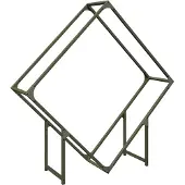 vidaXL Brandhoutrek 100x25x100 cm koudgewalst staal olijfgroen