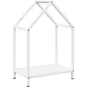 vidaXL Brandhoutrek 40x25x60 cm koudgewalst staal wit