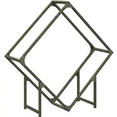 vidaXL Brandhoutrek 80x25x80 cm koudgewalst staal olijfgroen