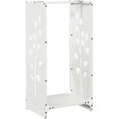 vidaXL Brandhoutrek 40x30x80 cm koudgewalst staal wit
