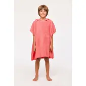 Woody Poncho Lieveheersbeestje koraalrood - maat 92/104 - 251-10-BCA-B/488