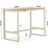 Lifestyle Garden Furniture Lifestyle Faro bartafel 150 x 80 cm