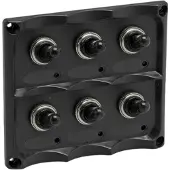 Kuipers Nautic Schakelpaneel Boot 12V met 6 Schakelaars 110x100mm