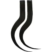 Rapunzel of sweden Single Invisible Clip-ins Straight / 2 pieces 1.0 Black 40 cm Hair extensions 10 g