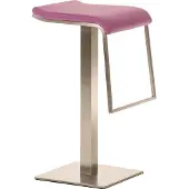 CLP Lameng E78 Barkruk - Voetsteun - RVS - Kunstleer - purper