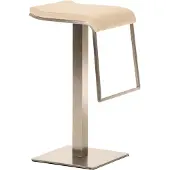 CLP Lameng E78 Barkruk - Voetsteun - RVS - Stof - creme