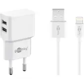 Goobay 44979: laadkabel met adapter, wit
