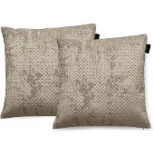 Linnick Velvet Sierkussens - bronze 50x50cm - Set van 2