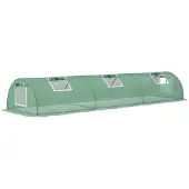 Outsunny Sunny minitunnelkas koudframe met UV-bescherming voor tuin, terrasgroen