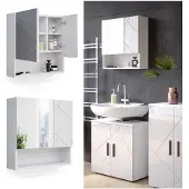 Vicco Irma Badkamerspiegelkast – 54 x 55 cm Wit Hoogglans