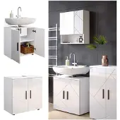 Vicco Irma Wastafelonderkast – 60 x 59 cm Wit Hoogglans