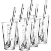 Ritzenhoff & Breker Latte Macchiato Gläser + Löffel Lena 350 ml Set van 6