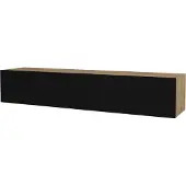 En.casa Tv-meubel Toivakka zwevend 135x31x25 cm eiken en zwart